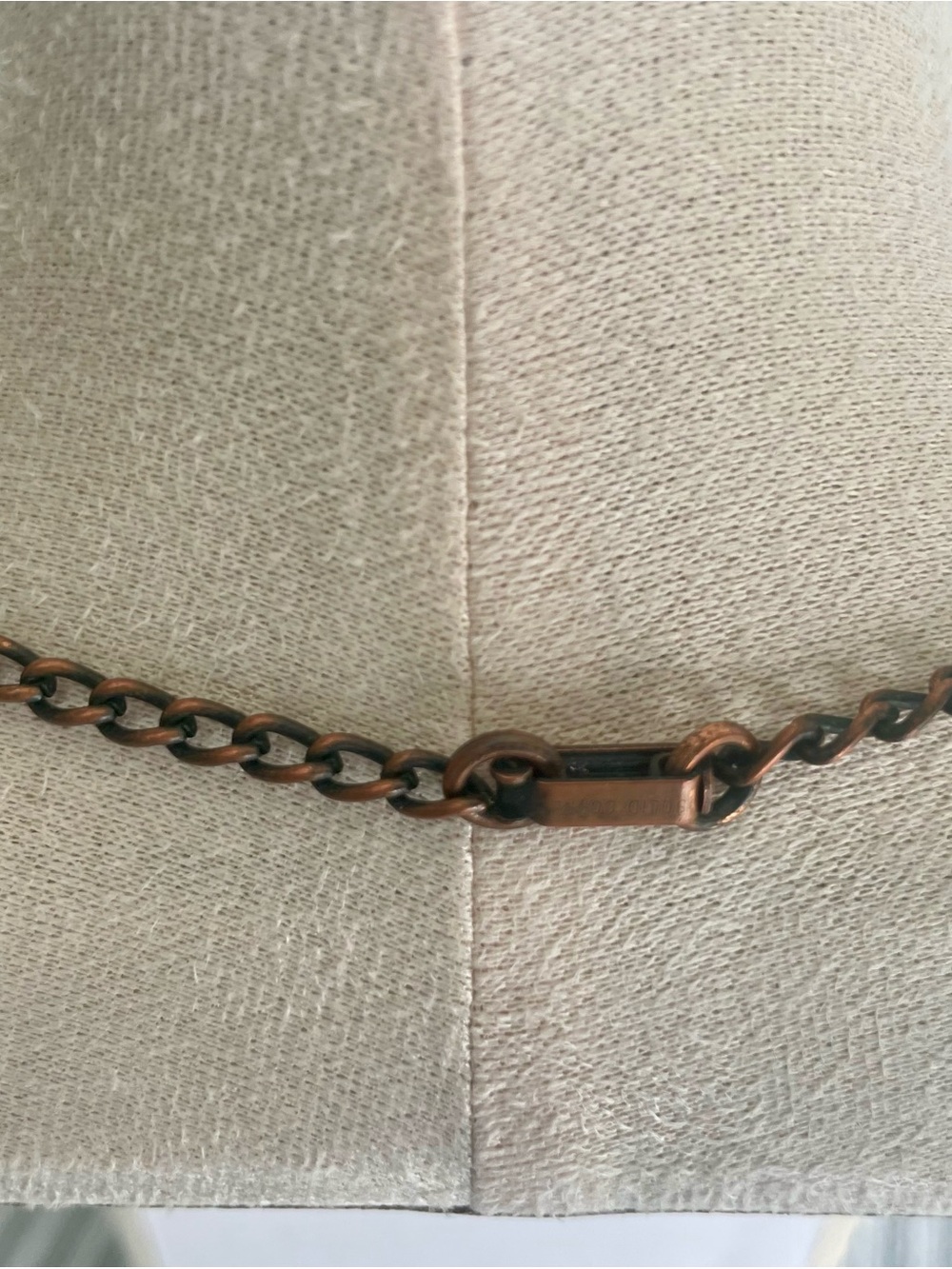 Vintage Solid Copper JESUS Cross Pendant Necklace Mid-Century Religious Rustic - Picture 3 of 9